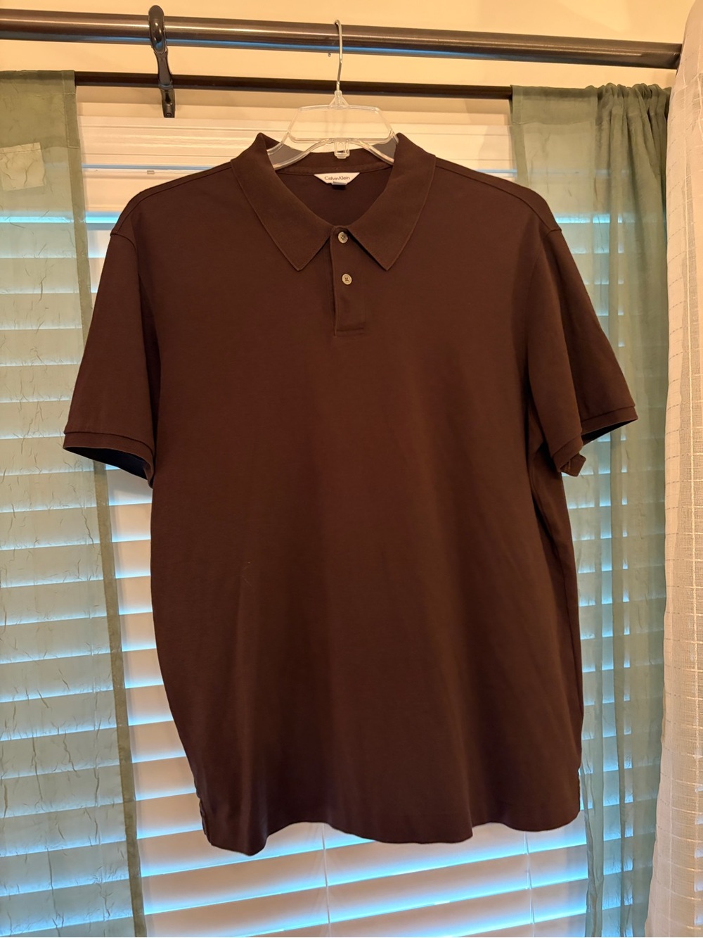 Calvin Klein Men's Dark Brown Polo Shirt